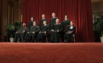 Clarence Thomas, Antonin Scalia, John G. Roberts, Anthony M. Kennedy, Ruth Bader Ginsburg, Sonia Sotomayor, Stephen Breyer, Samuel Alito Jr., Elena Kagan