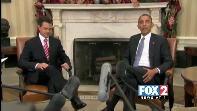 President-Elect Peña Nieto meets with President Obama