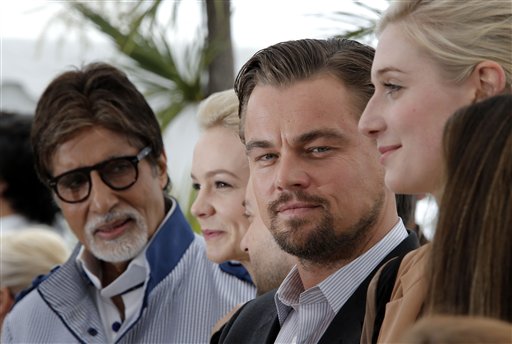 Amitabh Bachchan, Carey Mulligan, Leonardo DiCaprio and Elizabeth Debicki