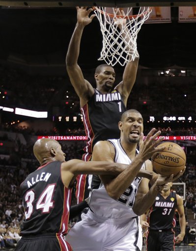 Ray Allen, Chris Bosh, Tim Duncan