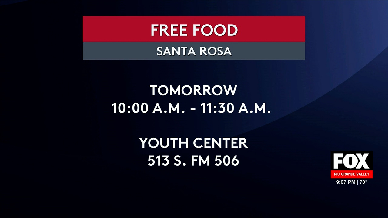 Free Food Distribution in Santa Rosa Tomorrow Morning