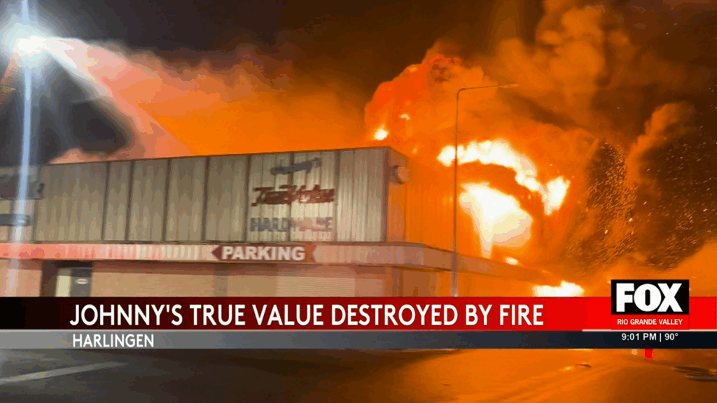 Fire Erupts in Harlingen, Destroys Johnny's True Value Hardware Store - harlingen,johnny's true value,hardware store fire,fire investigation,harlingen news Fire Erupts in Harlingen, Destroys Johnny's True Value Hardware Store