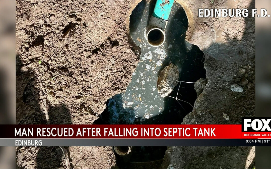 Rescue in Edinburg: Man Saved from Septic Tank Disaster