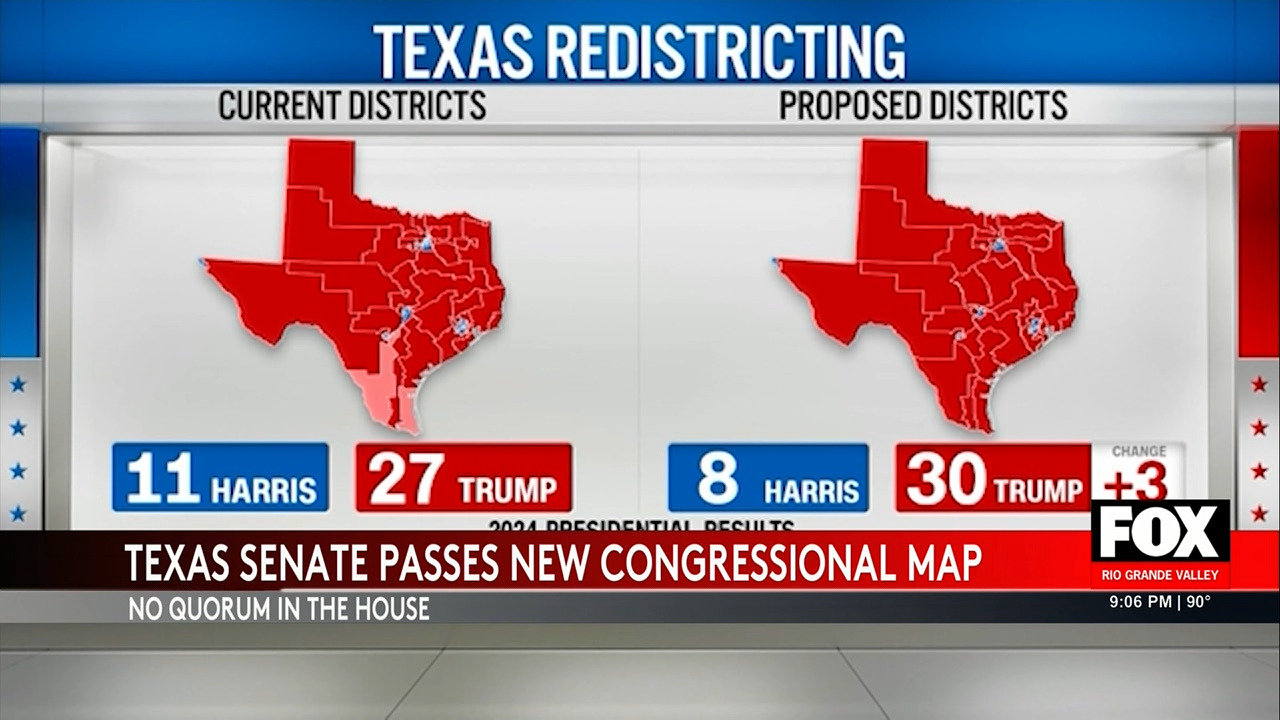 Texas Senate Approves GOP-Backed Redistricting Bill to Boost Republican ...