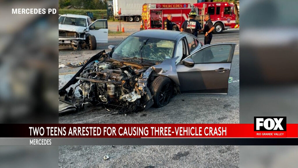 Teens Cause Multi-Vehicle Crash in Mercedes: Investigation Underway