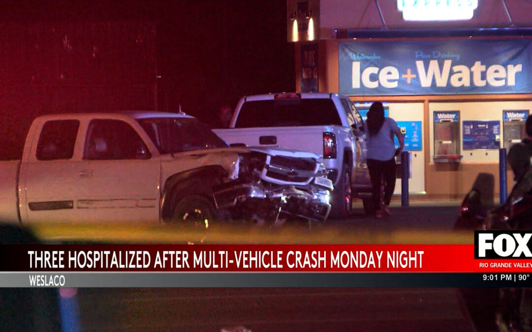 Three Hospitalized After Multi-Vehicle Crash in Weslaco