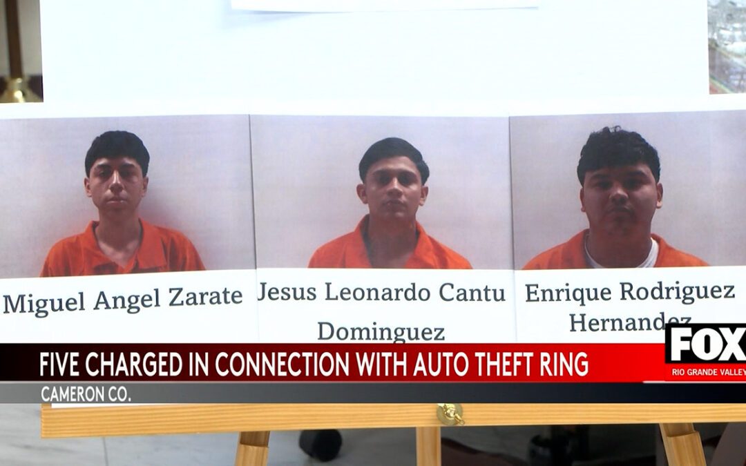 Cameron County Cracks Down on Auto Theft Ring with Five Arrests