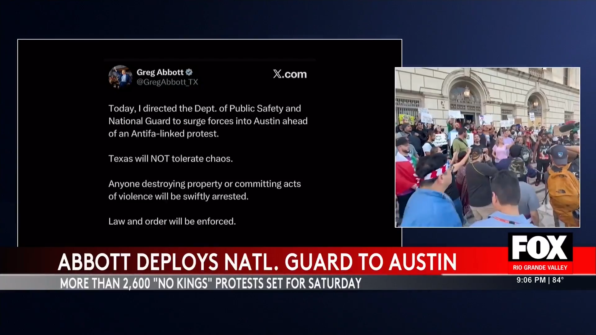 Greg Abbott’s Bold Move: National Guard Deployed for Antifa Protest in Austin