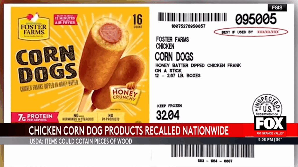 Chicken Corn Dog Recall: Foster Poultry Farms Withdraws 4 Million Pounds Due to Contamination