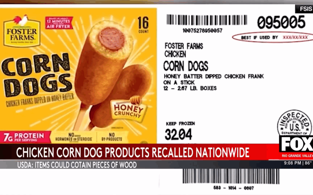 Chicken Corn Dog Recall: Foster Poultry Farms Withdraws 4 Million Pounds Due to Contamination
