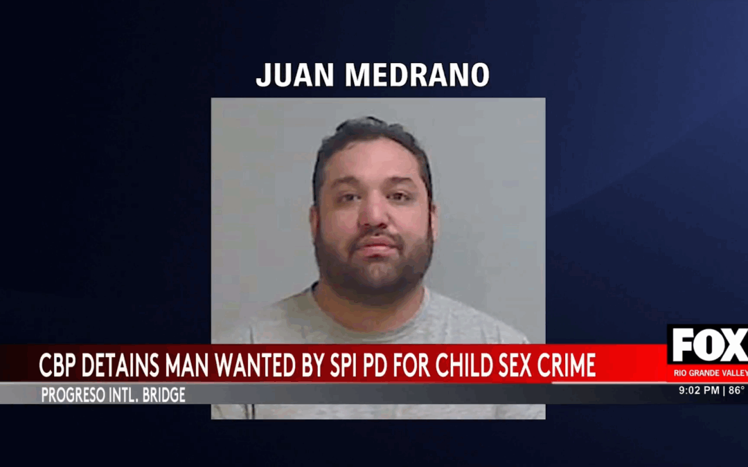 Arrest at Progreso International Bridge: Juan Medrano Detained on Child Sex Assault Charges