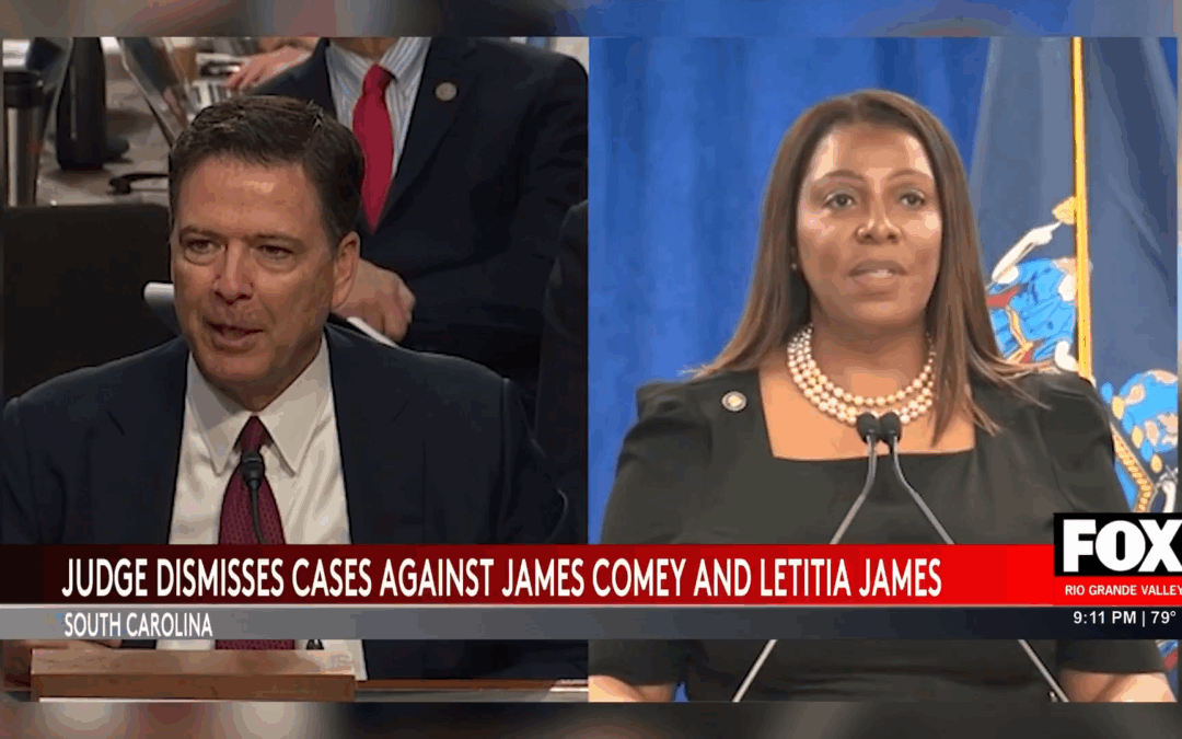 Federal Judge’s Critical Decision: Indictments Against James Comey and Letitia James Dismissed