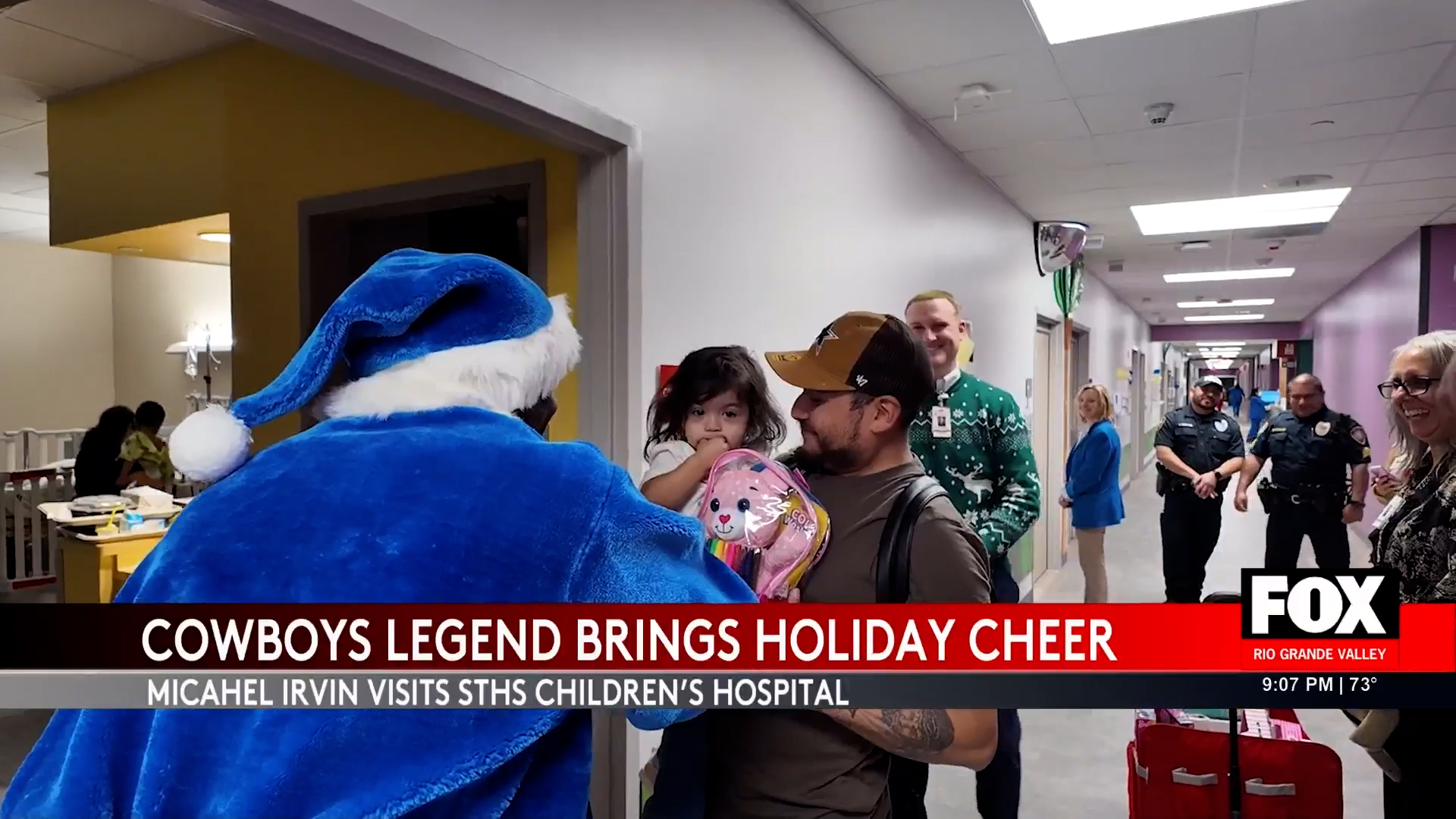 Dallas Cowboys Legend Michael Irvin’s Heartwarming Visit to South Texas Hospital Spreads Holiday Cheer