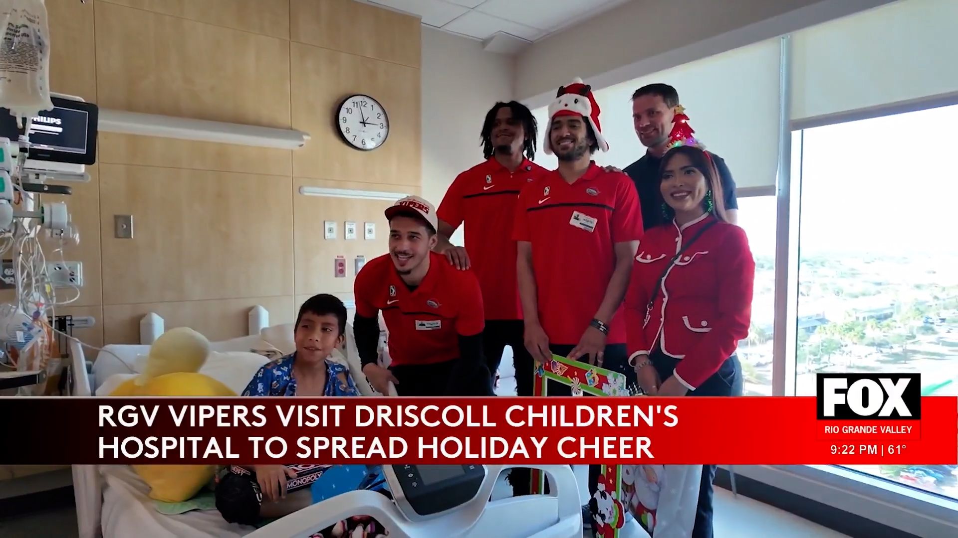 Heartwarming RGV Vipers’ Visit Brings Holiday Joy to Driscoll Children’s Hospital