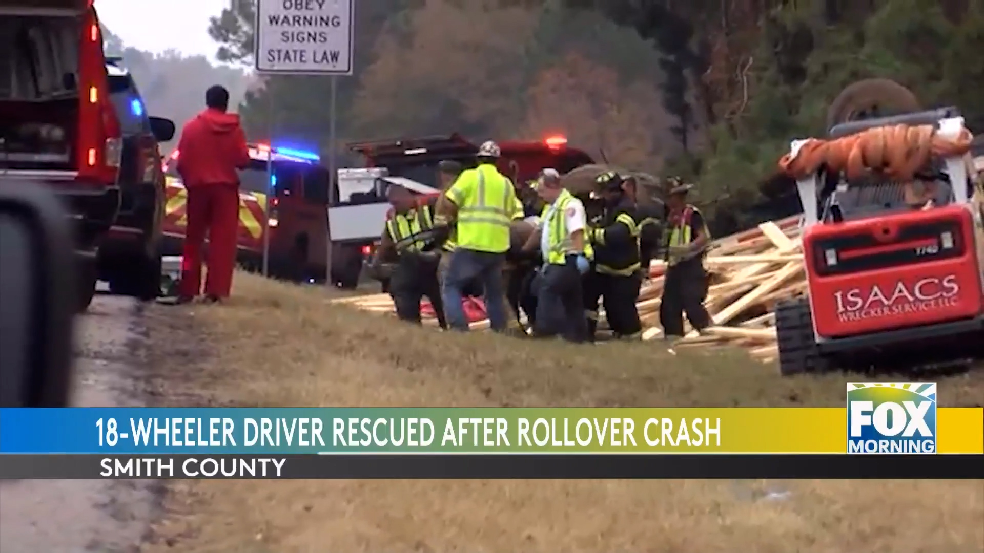 Texas Truck Accident: Emergency Crews Rescue Driver in Smith County