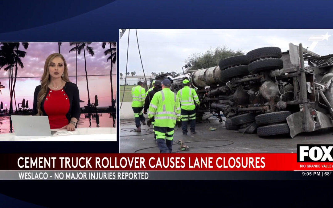 Weslaco Cement Truck Crash: Rollover Accident Sparks Fire and Diesel Spill