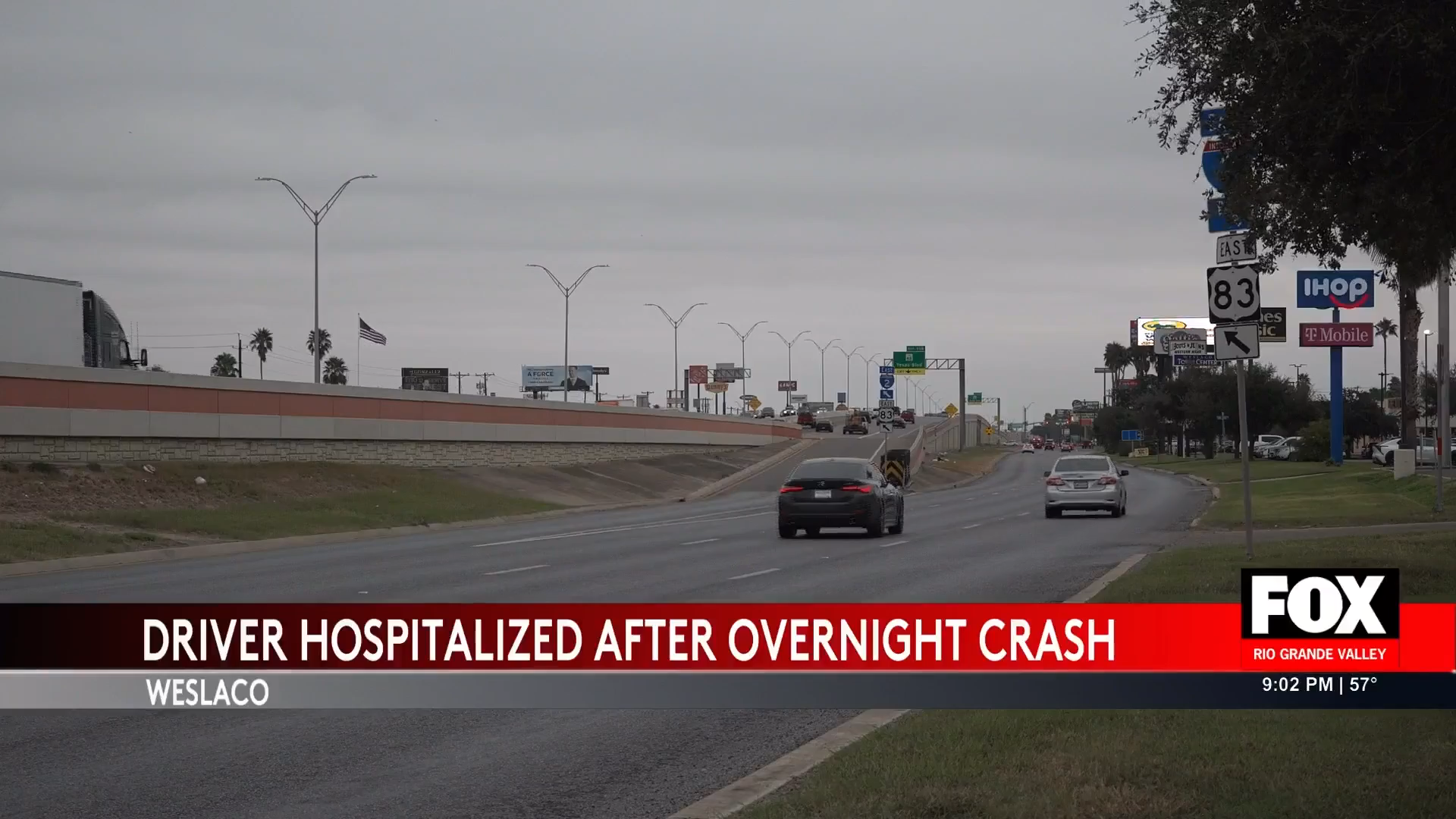 Weslaco Crash: One Hospitalized After Overnight Collision on Interstate 2