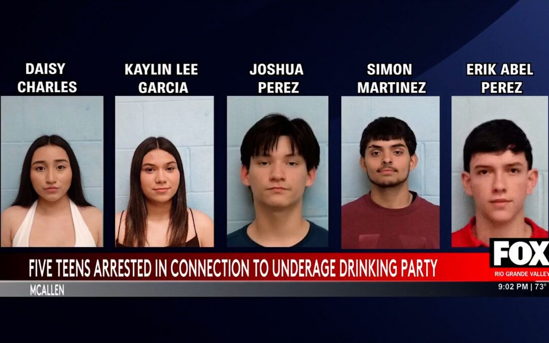 McAllen Underage Drinking Bust: 5 Teens Arrested After Party Chaos