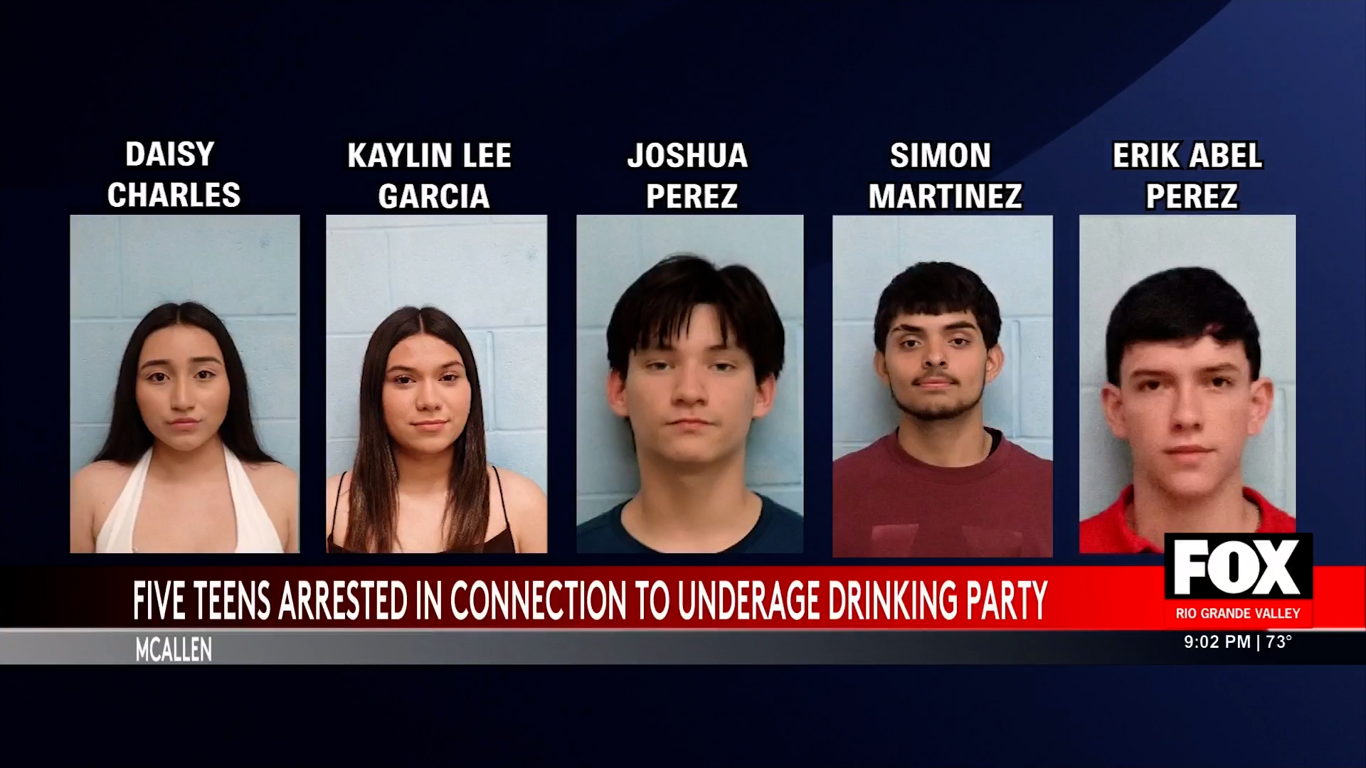 McAllen Underage Drinking Bust: 5 Teens Arrested After Party Chaos