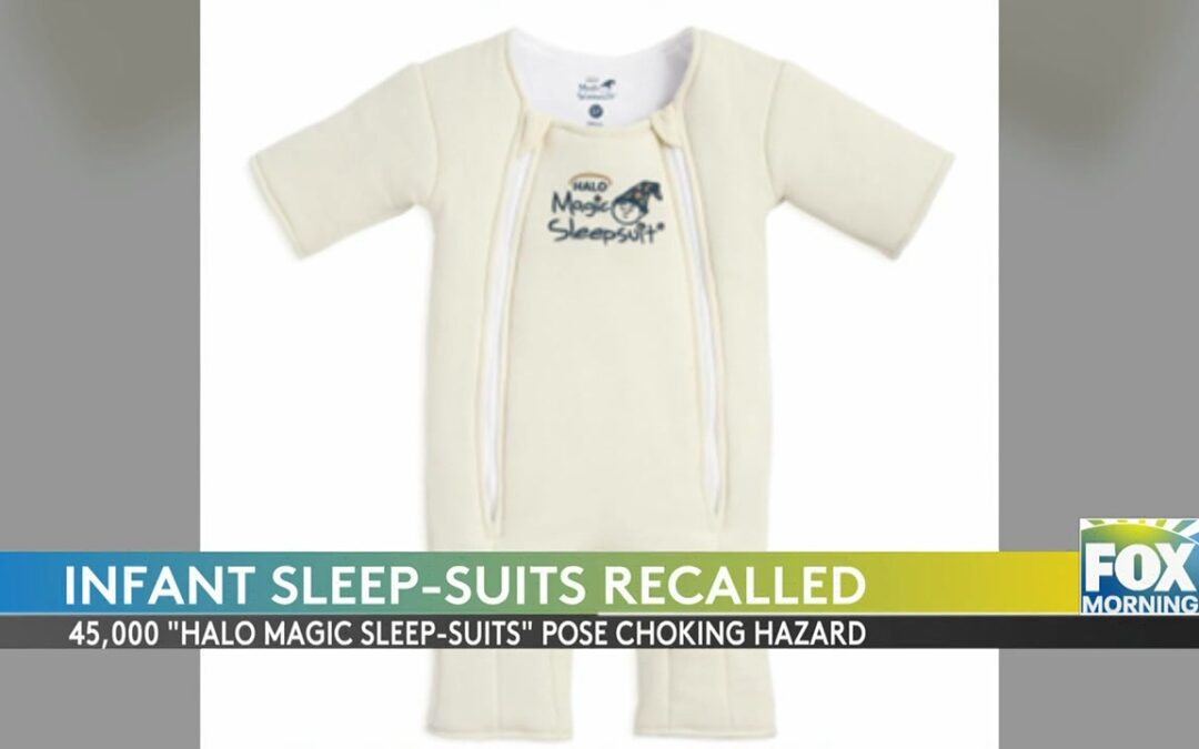 Infant Sleep Suits Recalled Due To Choking Hazard