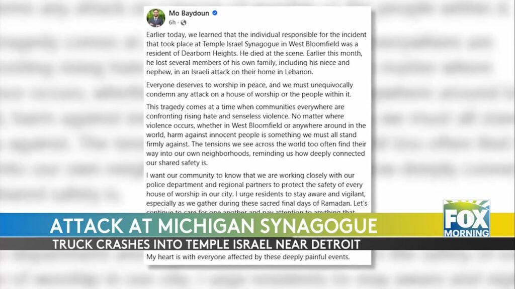 Temple Israel Attack Sparks Investigation Into Motive Temple Israel