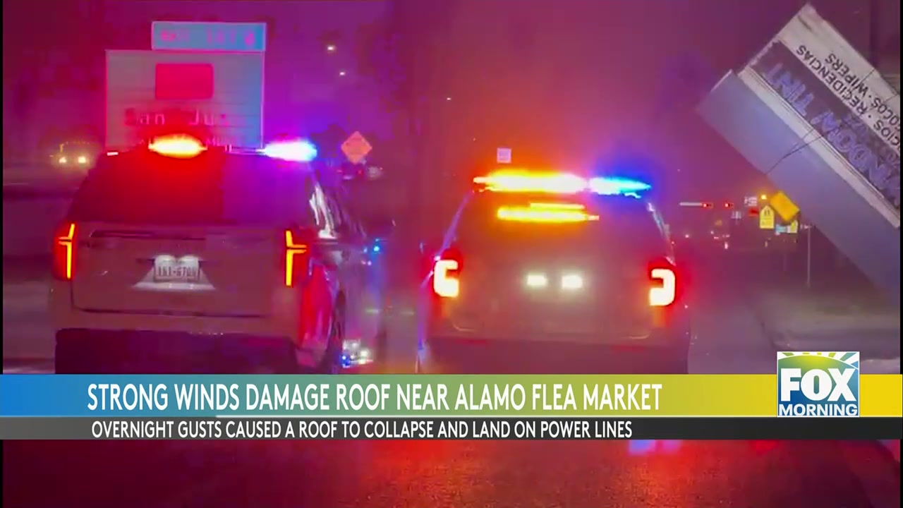 Gusty Winds Cause Major Damage Near Alamo Flea Market