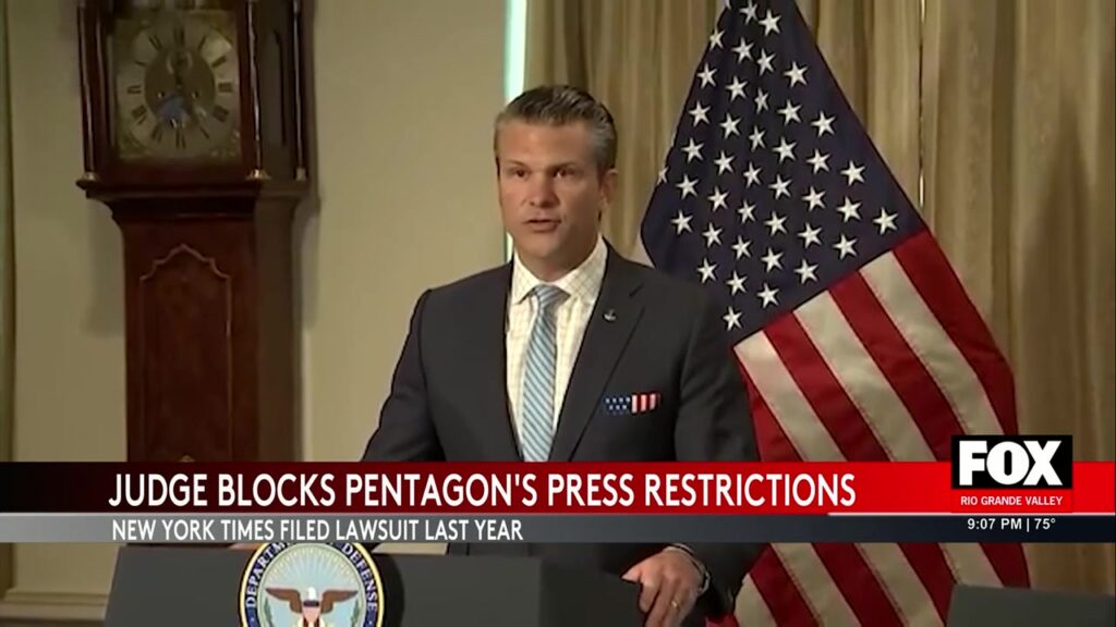 Federal Judge Overturns Pentagon Reporter's Restriction Policy Pentagon