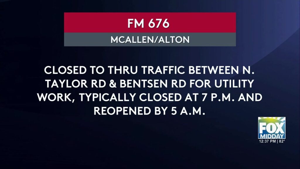 Major Traffic Alert In McAllen traffic alert