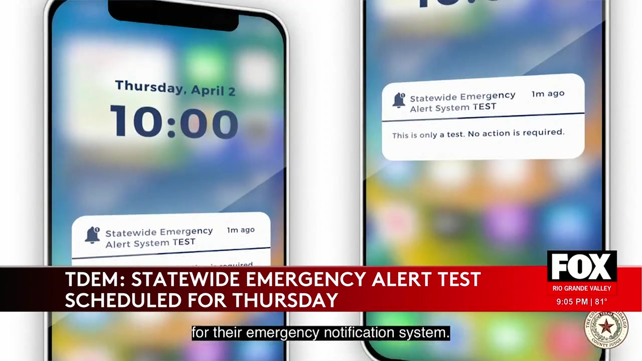 Texas Emergency Alert Drill Scheduled For Cameron County