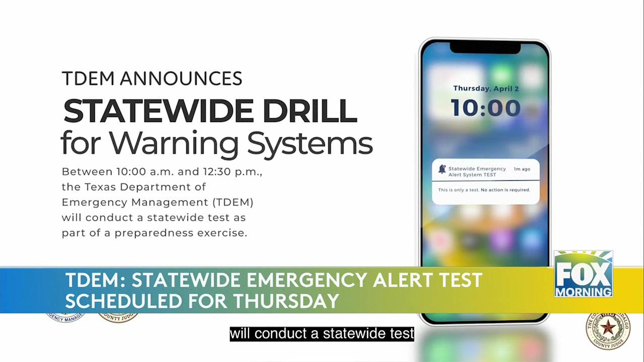 Texas Emergency Drill: Statewide Emergency Alert Drill Planned In Texas