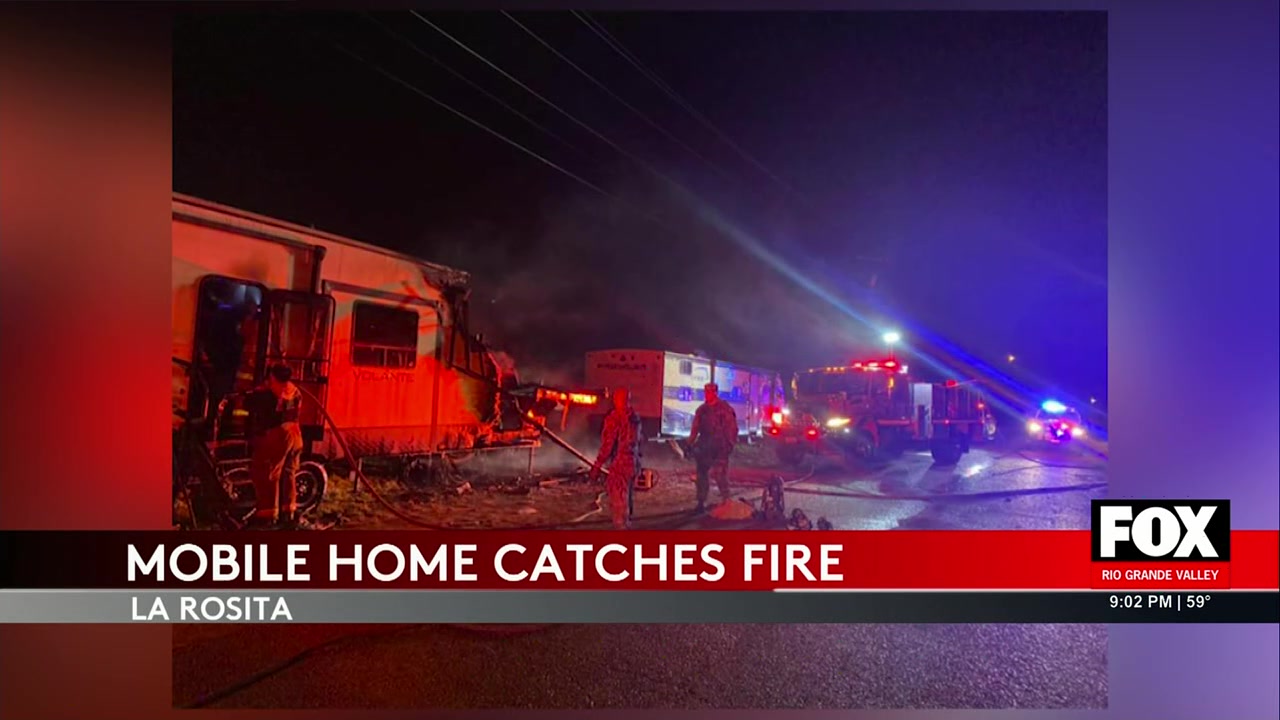 Firefighters Respond To Trailer Fire In Granjeno