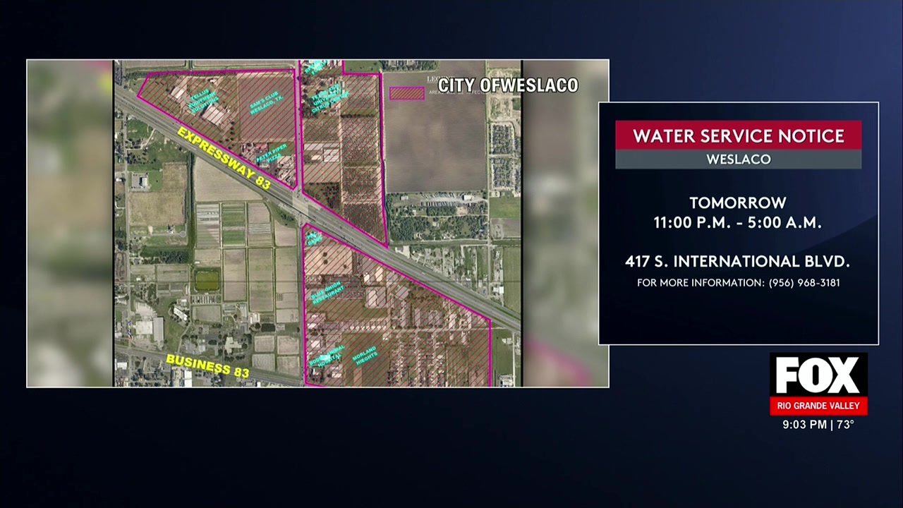 Weslaco Residents To Face Temporary Water Outage For Maintenance