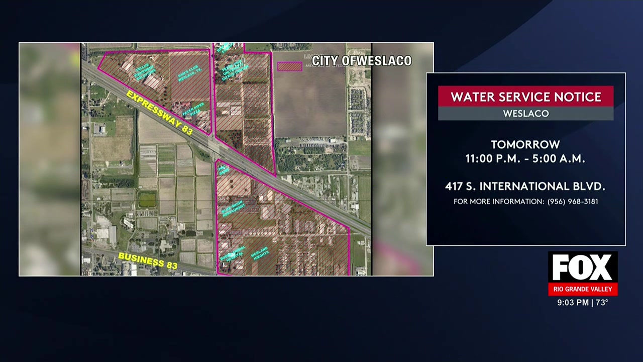 Weslaco Water Outage: Water Outage Scheduled For Residents In Weslaco