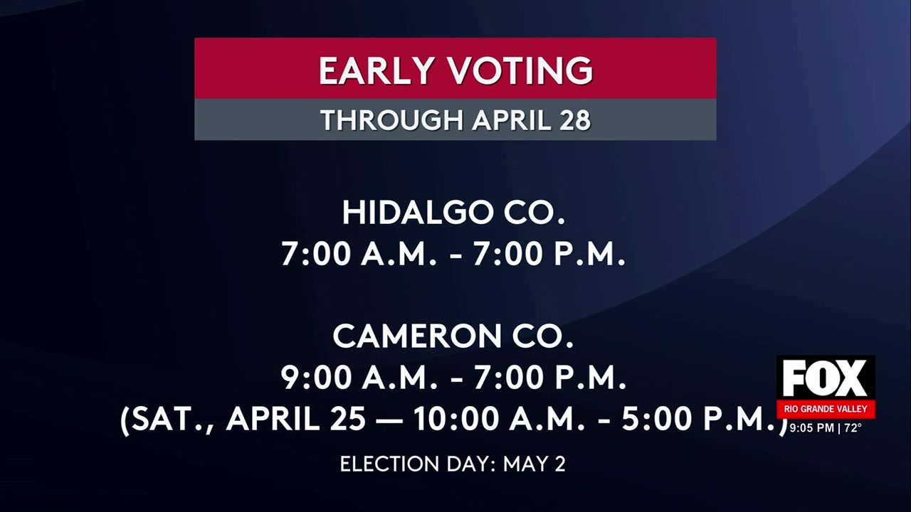Early Voting Begins: Key Dates, Locations, And Hours For Valley Local Elections