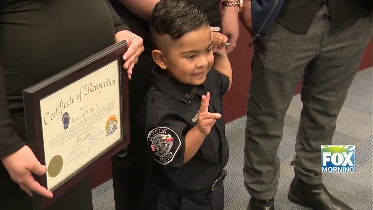 Colton Police Honorary Officer: Four-Year-Old Named Honorary Officer By Colton, California Police Department