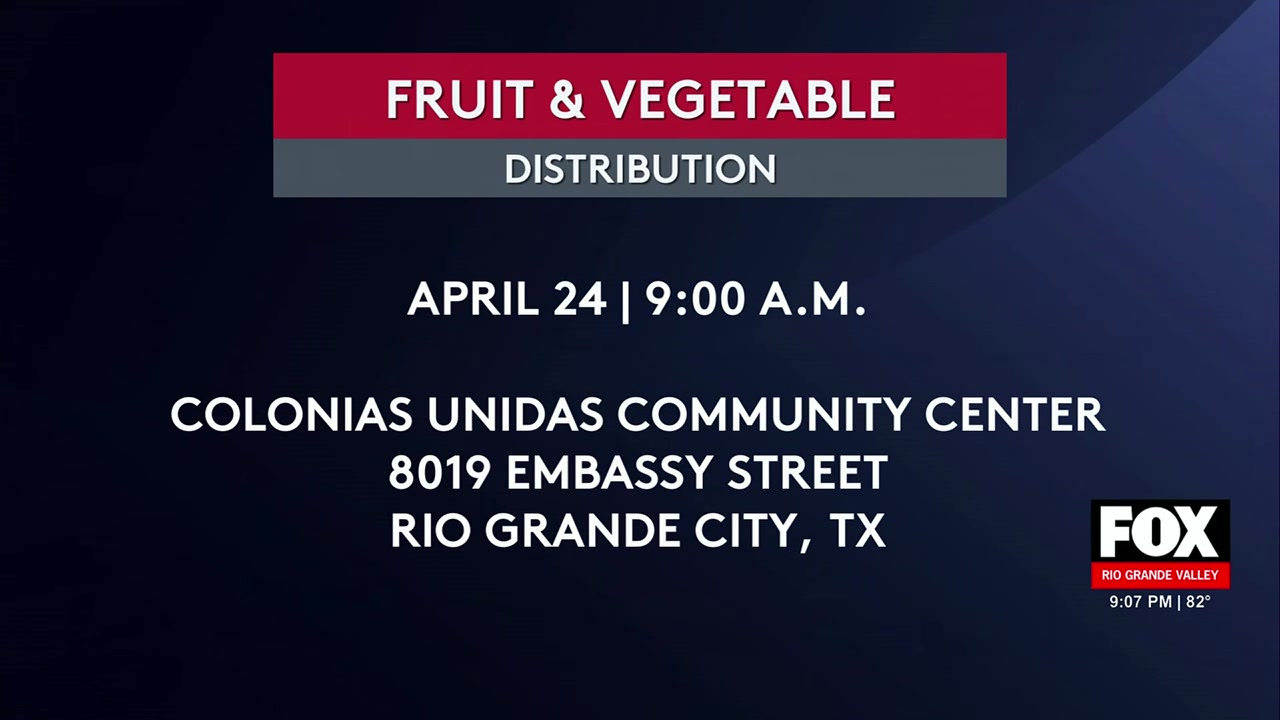 Rio Grande City Food Distribution: Free Fruit And Vegetable Distribution Scheduled For Rio Grande City
