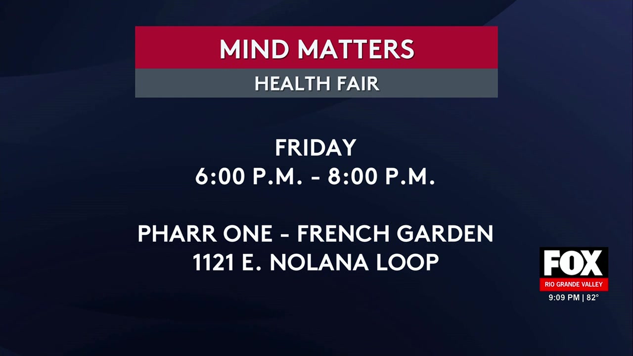 Pharr Mental Health: Pharr Police To Host Fourth Annual Mind Matters Health Fair