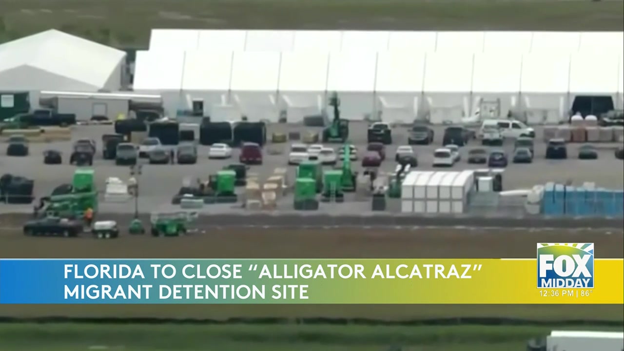 Alligator ‘Alcatraz’ Migrant Detention Facility In Florida Slated To Close Next Month