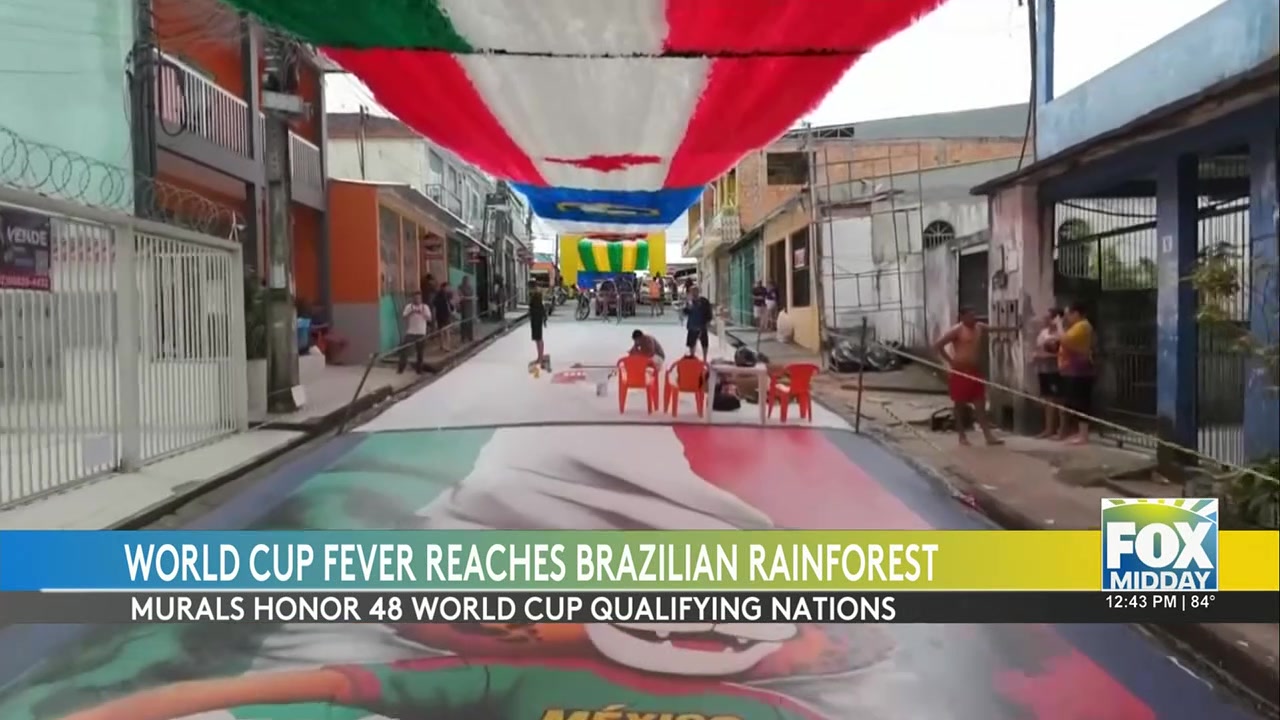 Brazil’s Manaus Kicks Off World Cup Festivities With Massive Flag Display Manaus