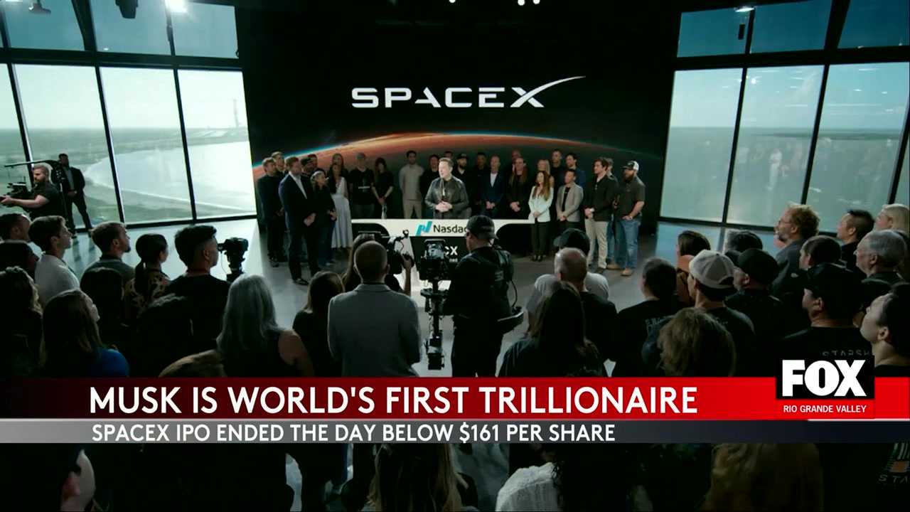 Elon Musk Becomes World’s First Trillionaire After Historic SpaceX IPO
