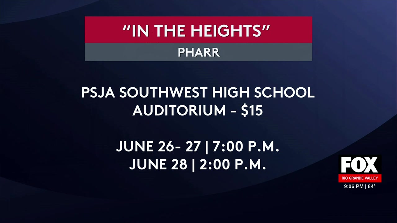 Tri-City Theatre Presents ‘In The Heights’ At PSJA Southwest High School Auditorium