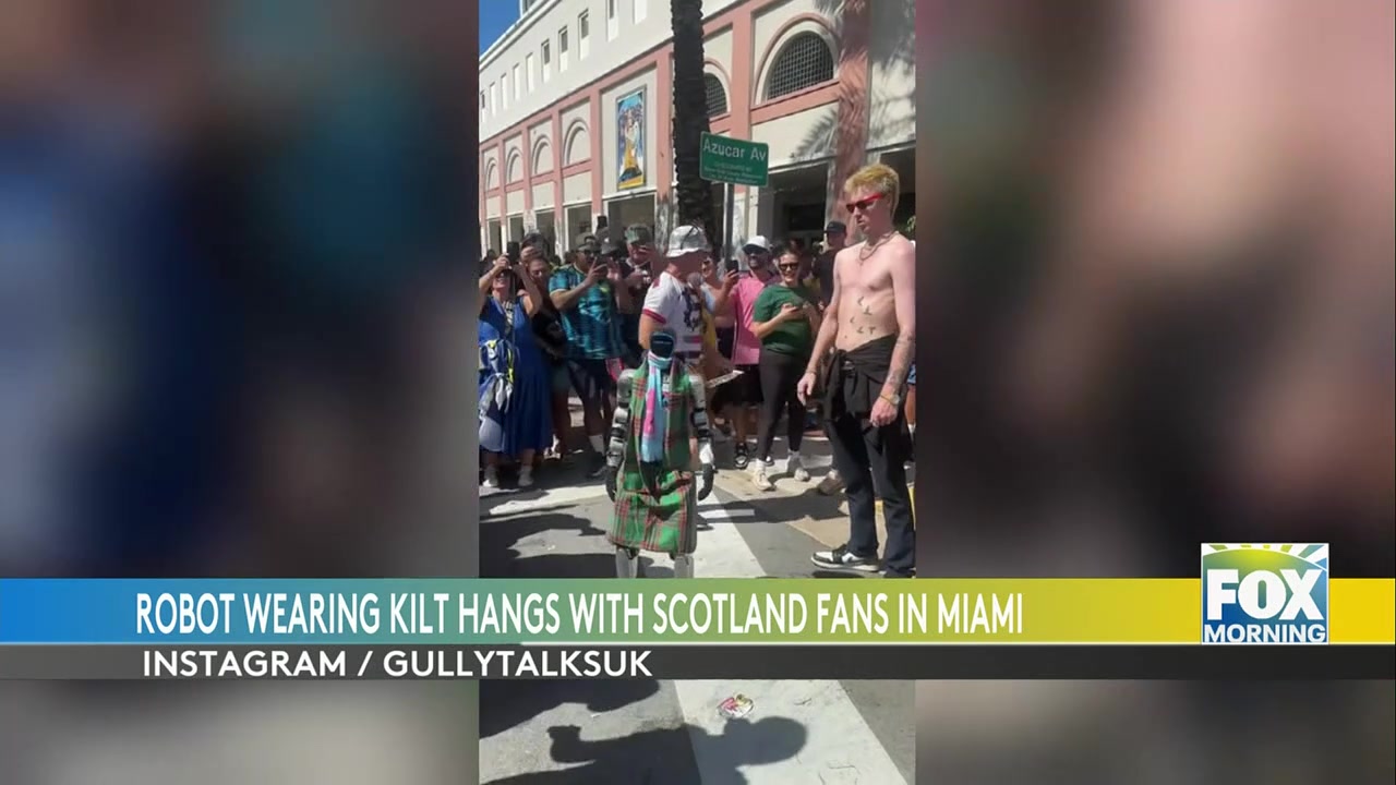 World Cup Miami: Robot In A Kilt Joins World Cup Festivities As Scottish Fans March Through Miami