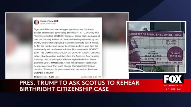Trump Supreme Court: Trump Seeks Supreme Court Rehearing On Birthright Citizenship