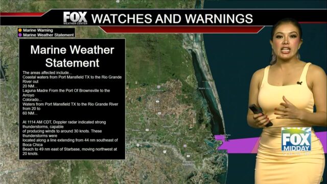 Severe Thunderstorm And Marine Warnings Issued For Cameron County