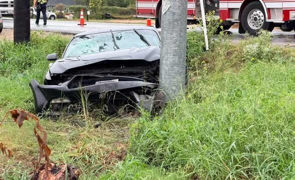 Two Injured in Crash Involving Black Ford Mustang in North Mission