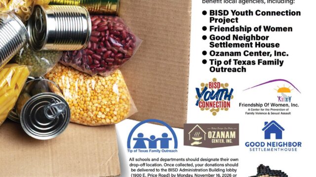 BISD Launches Annual Thanksgiving Canned Food Drive to Help Local Families